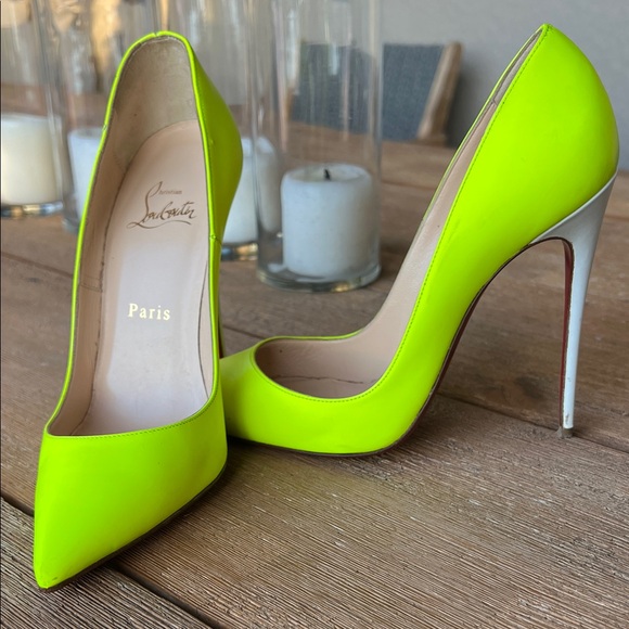Christian Louboutin neon yellow Heels - Picture 1 of 11